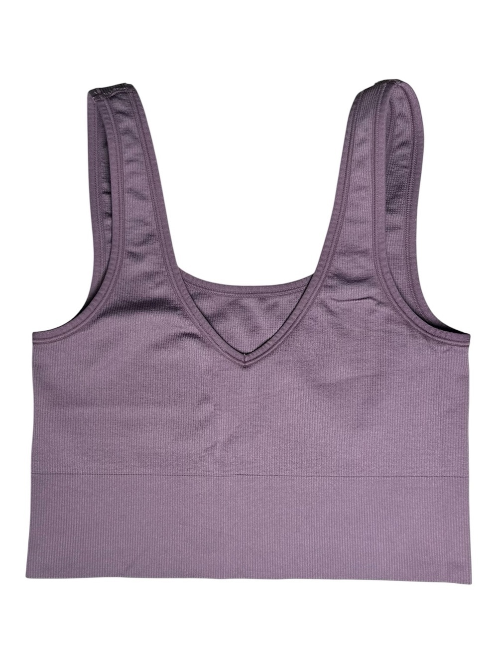 Athleta Ribbed Cropped Tank Top Dusty Violet Size Medium